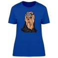 thumbnail image 1 of Cute Cartoon Yorkshire Terrier T-Shirt Women -Image by Shutterstock, Female XX-Large, 1 of 2