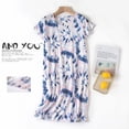 thumbnail image 1 of Cute Cartoon sleepdress women Plus size Korean sweet knit cotton nightgowns short sleeve fashion sleepwear nightdress, 1 of 7