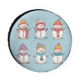 thumbnail image 1 of Cute Cartoonish Snowman Camper Spare Tire Cover Xmas Merry Christmas Wheel Tire Cover Waterproof Sun Protection for Camper Trailer Truck SUV Universal 12inch Camper Spare Tire Cover, 1 of 8