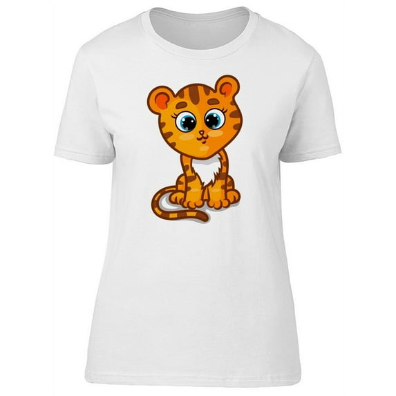 Cute Cartoony Baby Tiger Tee Women's -Image by Shutterstock