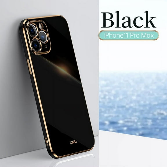 Cute Case for Apple iPhone 11 Pro Max, iPhone 11 Pro Max Case 6.5 Inch, Durable Silicone Case, Slim Fit Lightweight Thin Cover, Sturdy Anti-Scratch Shock Absorption Protective Phone Case (Black)