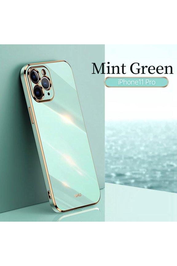 Cute Case for Apple iPhone 11 Pro, iPhone 11 Pro Case 6.1 Inch, Durable Silicone Case, Slim Fit Lightweight Thin Cover, Sturdy Anti-Scratch Shock Absorption Protective Phone Case (Green)