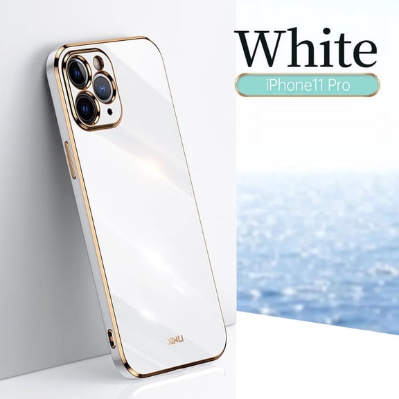 Cute Case for Apple iPhone 11 Pro, iPhone 11 Pro Case 6.1 Inch, Durable Silicone Case, Slim Fit Lightweight Thin Cover, Sturdy Anti-Scratch Shock Absorption Protective Phone Case (White)
