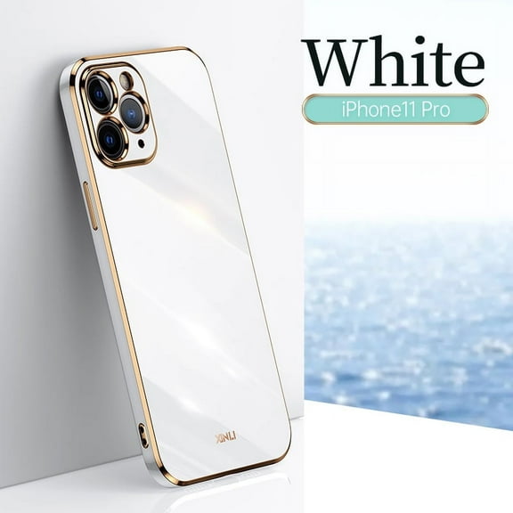 Cute Case for Apple iPhone 12 Pro, iPhone 12 Pro Case 6.1 Inch, Durable Silicone Case, Slim Fit Lightweight Thin Cover, Sturdy Anti-Scratch Shock Absorption Protective Phone Case (White)