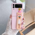 Cute Case Compatible with Samsung Galaxy Z Flip 4 with Adjustable Wrist