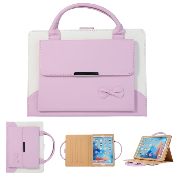 Cute Case for iPad mini 6th Generation 8.3", Pocket Design Auto Wake/Sleep Handbag Tablet Case for iPad mini 6th Gen 8.3" with Multi-Angle Viewing Stand, PU Leather Sleeve Protection Cover, Pink
