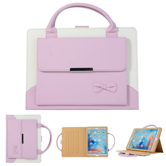 Cute Case for iPad mini 6th Generation 8.3", Pocket Design Auto Wake/Sleep Handbag Tablet Case for iPad mini 6th Gen 8.3" with Multi-Angle Viewing Stand, PU Leather Sleeve Protection Cover, Pink