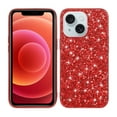 thumbnail image 1 of Cute Case for iPhone 13 Mini, Slim Glitter Bling Sparkly Shiny Slim Women Girls Hybrid Soft Smooth Shockproof Plating Bumper Protective Women Girls Shiny Case For iPhone 13 Mini, Red, 1 of 6