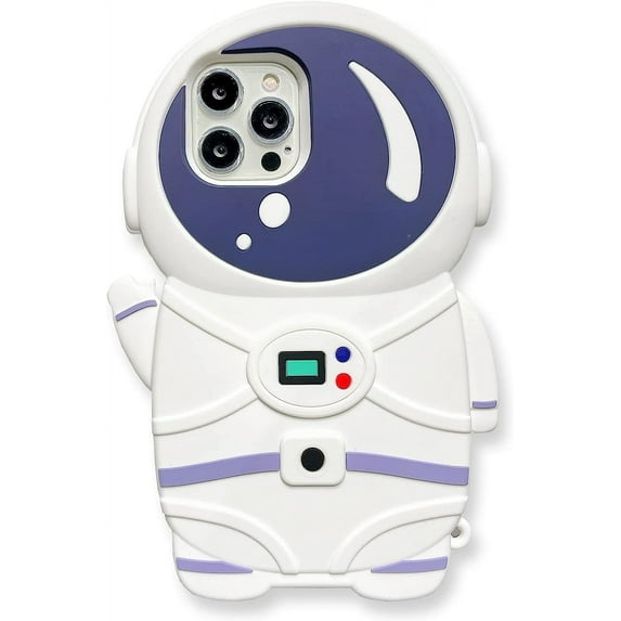 Cute Case for iPhone X/XS,Kawaii Phone Case 3D Cartoon Astronaut Rocket Space Soft Rubber Bumper Slim Fit Anti-Drop Protective Case Women Girls for iPhone X/XS