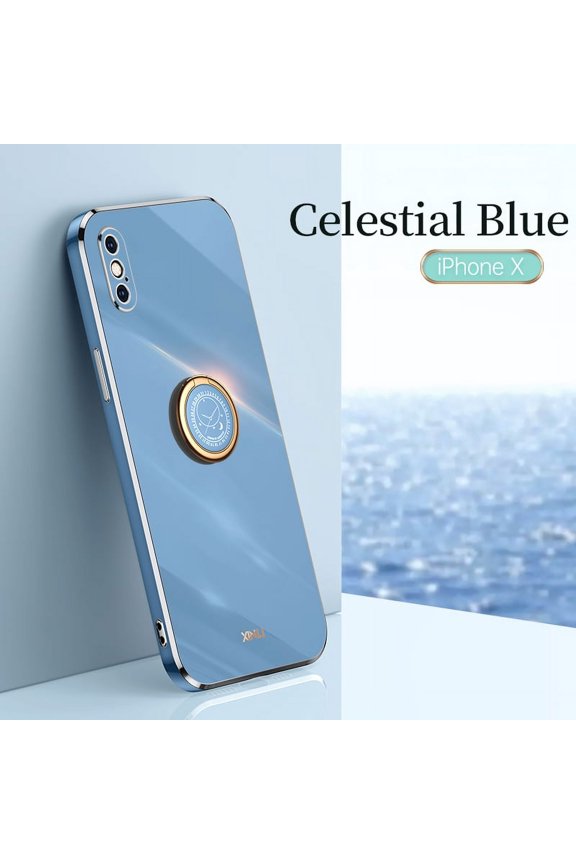 Cute Case for iPhone XS and iPhone X, iPhone XS Case 5.8 Inch, iPhone X Case 5.8", Durable Silicone Case, Slim Fit Lightweight Thin Cover, Sturdy Anti-Scratch Protective Nice Case (Blue)