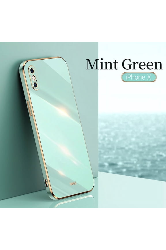 Cute Case for iPhone XS and iPhone X, iPhone XS Case 5.8 Inch, iPhone X Case 5.8", Durable Silicone Case, Slim Fit Lightweight Thin Cover, Sturdy Anti-Scratch Protective Nice Case (Green)