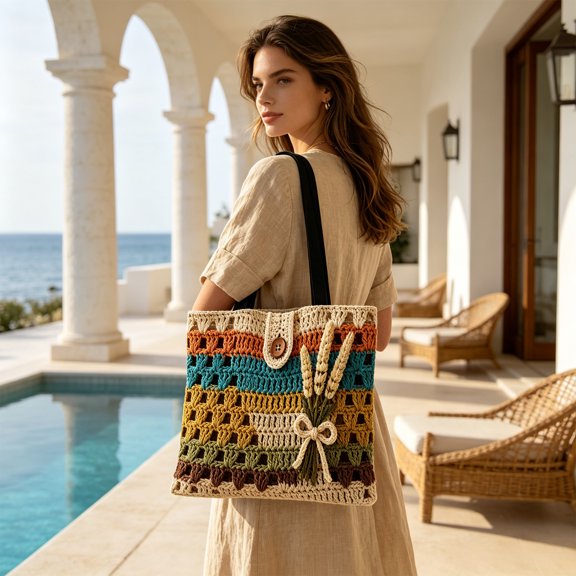 Cute Casual Faux Woven Texture Bag, Women Handbag Fashion Style Storage Bag, for Daily Commuting Use Ideal Festival Gift, Extra Large Capacity Wide Comfortable Handle,Versatile Practical Style
