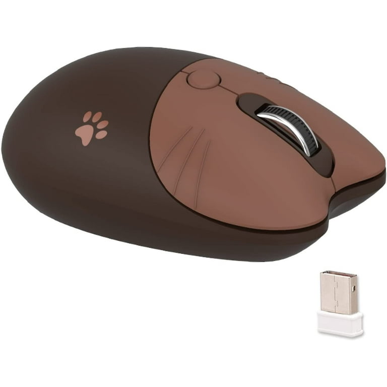 Cute Cat 2.4G Wireless Mouse, Lightweight Soundless, 3 Levels DPI