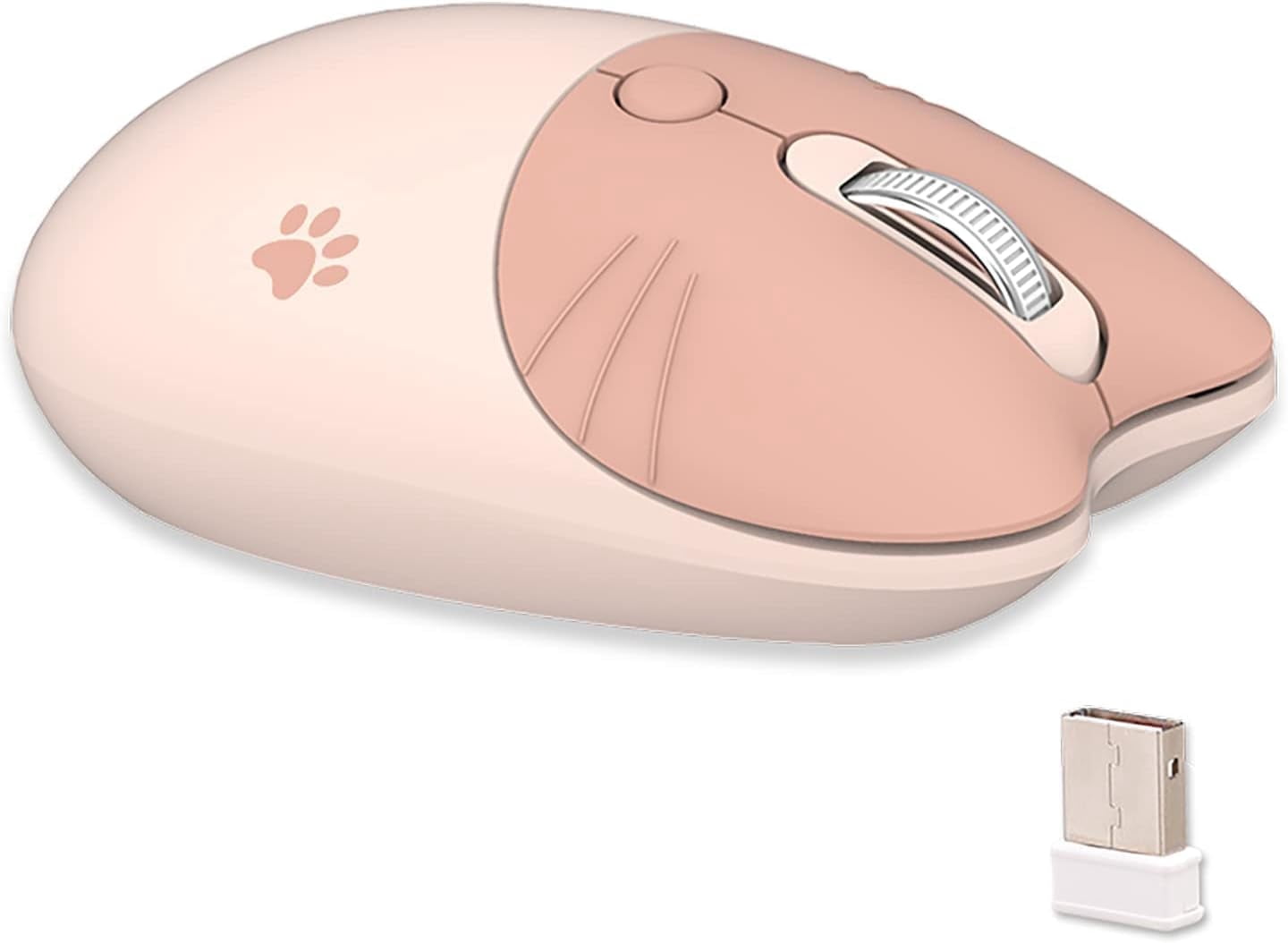 Cute Cat 2.4G Wireless Mouse, Lightweight Soundless, 3 Levels DPI ...