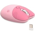 thumbnail image 1 of Cute Cat 2.4G Wireless Mouse, Lightweight Soundless, 3 Levels DPI, Kawaii Mouse for Girls and Kids, Compatible with Windows 2000 2003, Win7 8 10 Vista ME, OS X, Linux PC Laptop - Pink Cat, 1 of 8