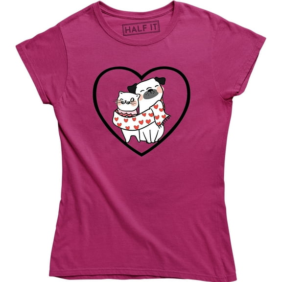 Cute Cat And Dog - A Wonderful Pet And Save A Life Women's T-Shirt