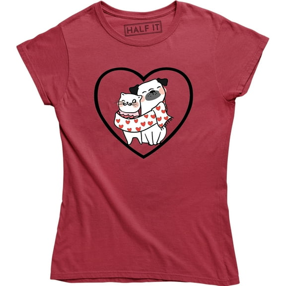 Cute Cat And Dog - A Wonderful Pet And Save A Life Women's T-Shirt