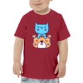 thumbnail image 1 of Cute Cat And Tiger Stack T-Shirt Toddler -Image by Shutterstock,  4 Toddler, 1 of 4