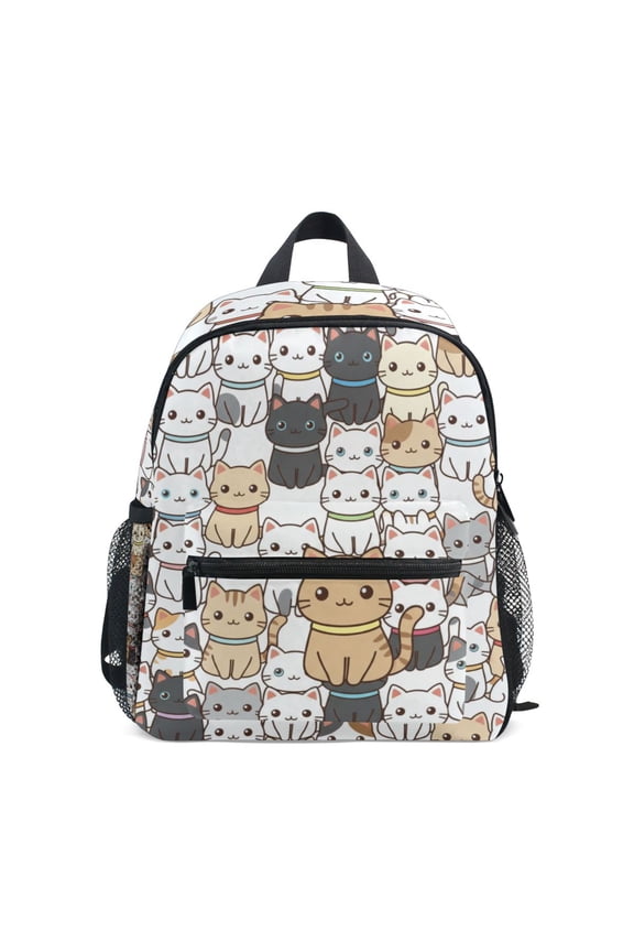 Cute Cat Animal Mini Backpack Cute Small Backpack with Chest Strap and Whistle Ages 3-8