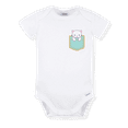thumbnail image 1 of Cute Cat Baby Bodysuit, Toddler & Kids T-Shirt, Soft Cotton Outfit, Baby Shower Gift 0-3m White, 1 of 2