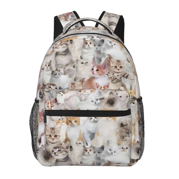 Cute Cat Backpack Lightweight Rucksack Travel Bag for Men and Women