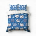 thumbnail image 1 of Cute Cat Bedding Set 3 Pcs Soft Microfiber Quilt Cover For Bedroom Decor, Comforter Cover With 2 Pillowcase, 1 of 5