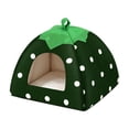 thumbnail image 1 of Cute Cat Beds for Indoor - 2 in 1 Cat Cave Bed for Kittens and Small Pets with Removable Washable Cushioned Pillow, Cozy Kitten Tent with Non-Slip Bottom, Green, 10.24x9.45 inches, 1 of 7