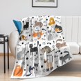 thumbnail image 1 of Cute Cat Blanket Animals Pet Pattern Gifts for Cat Lovers Soft Lightweight Flannel Throw Blankets for Kids Adults 60"x50", 1 of 6