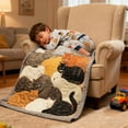 thumbnail image 1 of Cute Cat Blanket Animals Pet Pattern Gifts for Cat Lovers Soft Lightweight Flannel Throw Blankets for Kids Adults, 1 of 5