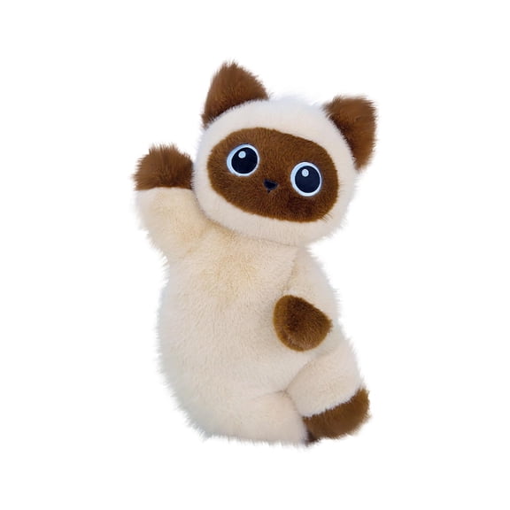 Cute Cat Body Pillow Plush Toy Doll, Soft Black Cat Plush, Comfort Cute Pillows for Bedroom Sofa Decor, Fluffy Body Pillow Companion Gift,9.84×3.93×23.62in-siamese-style kitty