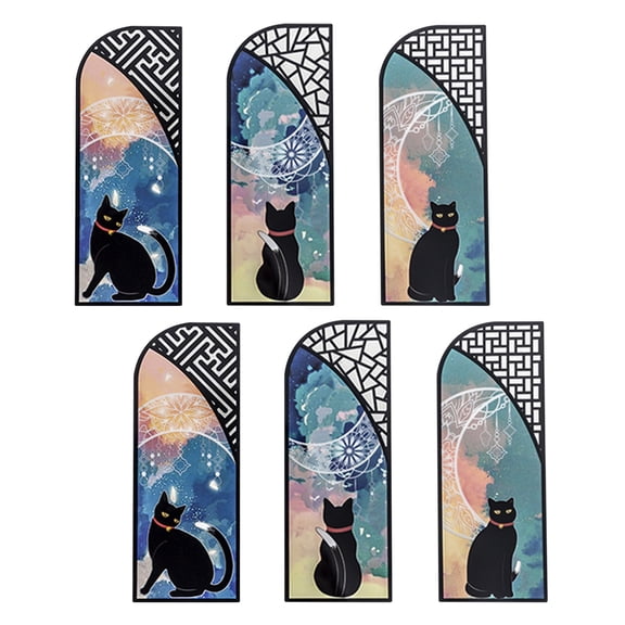Cute Cat Bookmark Translucent PET Plastic Page Marker for Book Lovers Students Reading Gift Creative Animal Shaped Clip for Journal Novel Bible Planner