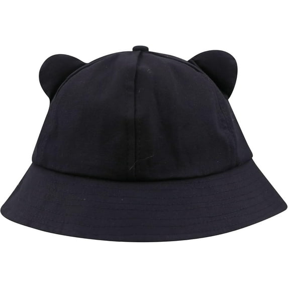 Cute Cat Bucket Hat for Women Girls Fisherman Cap Outdoor Wide Brim Bowler Cloche Beanie Cap Winter Fall Solid Color