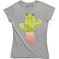 thumbnail image 1 of Cute Cat Cactus Kitty Cat-tus Pun Funny Fun Pot Prickles Plant T-Shirt, 1 of 4