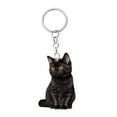 thumbnail image 1 of Cute Cat Car Hanging Ornament, 2D Flat Cat Keychain Acrylic Funny Kitty Car Interior Charms Accessories Keyring Keychains Backpack Decoration, 1 of 7