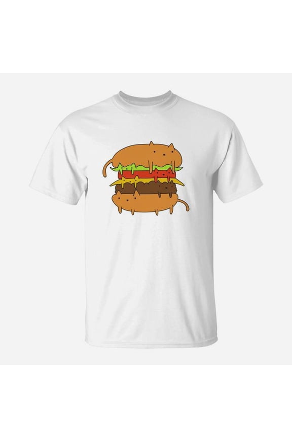 Cute Cat Cheese Burger Kawaii Adorable TShirt