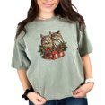 thumbnail image 1 of Cute Cat Christmas Gift T-Shirt, Festive Kitten Tee, Holiday Cat Lover Shirt, Adorable Cat Gift, Christmas Present Tee, Moss Comfort Colors T-Shirt, 3XL, 1 of 1