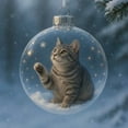 thumbnail image 1 of Cute Cat Christmas Glass Ornaments Collection, Tabletop Ornaments for Christmas Tree, Perfect Holiday Decor for Cat Lovers, for Xmas Home Party Centerpiece Mantel, Unleash Festive Charm, 1 of 5