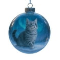 thumbnail image 1 of Cute Cat Christmas Glass Ornaments Collection, Xmas Tree Kitten Ball Ornament, Vivid 3D Animal Decoration, for Cats Lovers, Party Centerpiece Mantel, Fall Winter Home Decor, 1 of 6