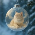 thumbnail image 1 of Cute Cat Christmas Glass Ornaments,Tabletop Ornaments for Christmas Tree,Xmas Tree Kitten Ball Ornament Holiday Decor for Cat Lovers,Xmas Home Party Centerpiece Mantel, Fall Winter Home Decor, 1 of 9