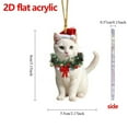 thumbnail image 1 of Taicans ‌Cute Cat Christmas Ornament - Santa Hat,Wreath,Bow Decor - Xmas Tree Hanging Ornament for Home,Car,Bag - Cat Lover Gift‌, 1 of 2