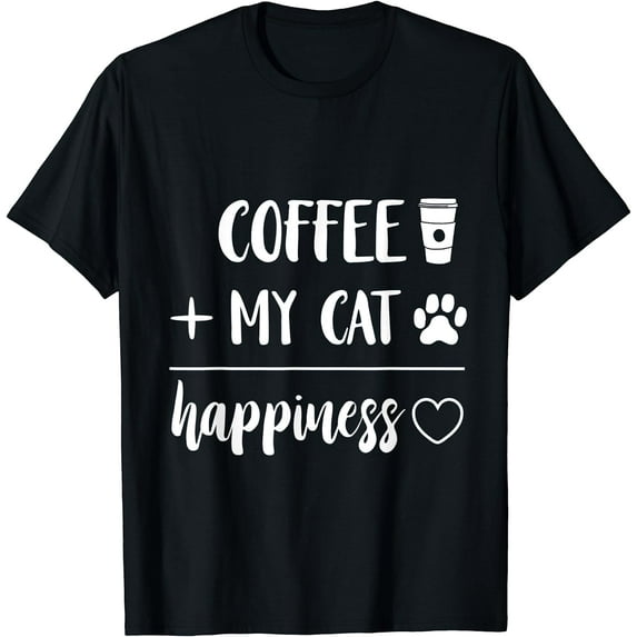 Cute Cat Coffee Tshirt Women's Graphic T-Shirt