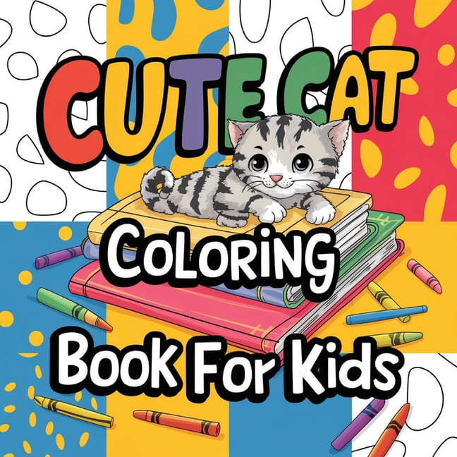 Cute Cat Coloring Book for Kids: Cat Coloring Book for Children, Fun Activity Book for Kids, (Paperback)
