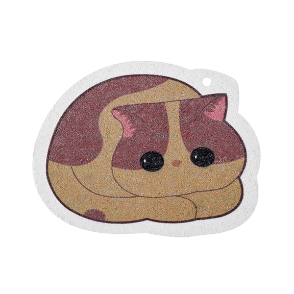 Cute Cat Compressed Wood Pulp Sponge Reusable Dishwashing Sponge Expanding Scouring Pad Cleaning Brush for Pots and Pans Kitchen, 3.5x2.8 in