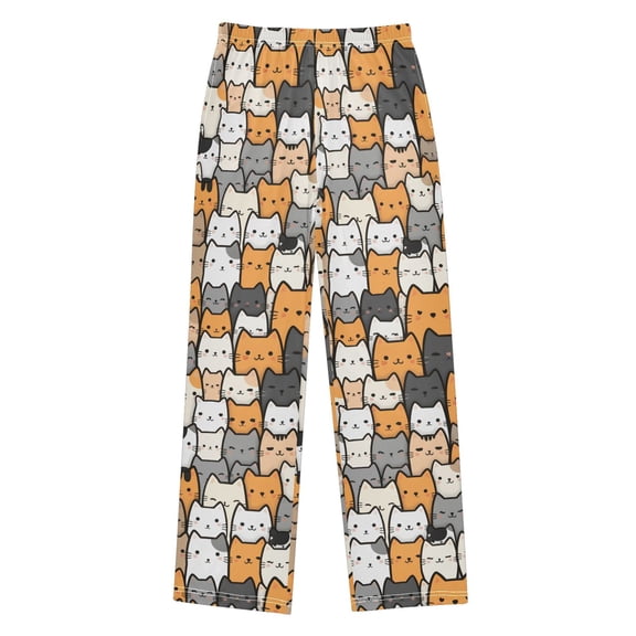 Cute Cat Crowd Pajama Pants Soft Lightweight Lounge Pants Bottoms Sleep Pants Warm Comfy