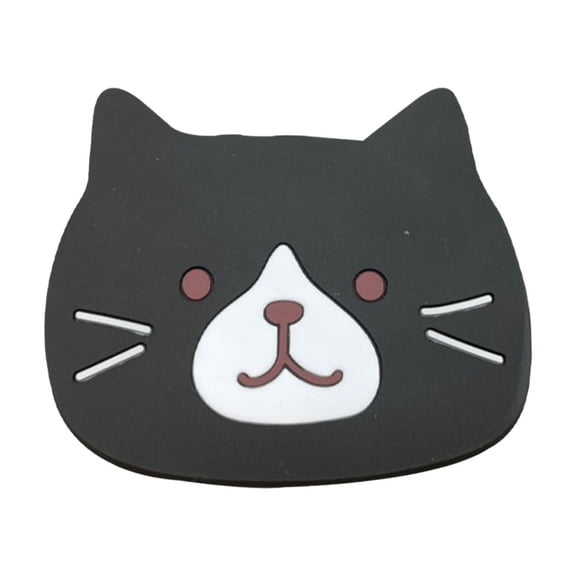 Cute Cat Cup Colorful Mats Silicone Rubber Faced Insulated Durable Non Slip Hot Pads,Coasters for Cat Lovers Gift Easy to Clean, Funny Cup Decor for Coffee or Tea, Bar