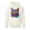 thumbnail image 1 of Cute Cat | Dean Russo Art Animal Lover Unisex Hoodie Sweatshirt, White, 3X-Large, 1 of 6