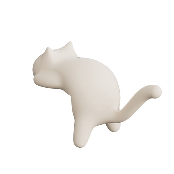 Cute Cat Desk Edge Hook -No-Drill Tabletop Hanger for Bag,Headphones,Keys,Desktop Organizer Clip - Storage Organizers Home Improvement for Desk Kitchen Bedroom 3.3" (Yellow)