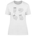 thumbnail image 1 of Cute Cat Doodle Set T-Shirt Women -Image by Shutterstock, Female Large, 1 of 2