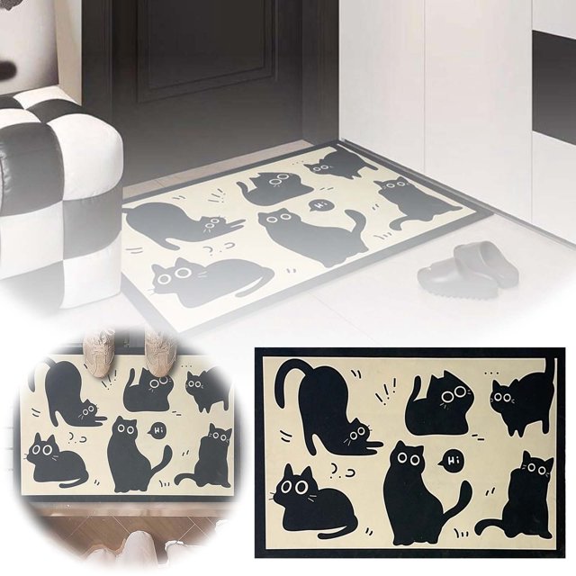 Cute Cat Door Mat Outdoor Indoor Mats Front Doormat Non