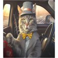 thumbnail image 1 of Cute Cat Driver Dishwasher Magnet Covers for The Front Magnetic Dishwasher Decorative Cover Home Cabinet Decals 23" x 26" Refrigerator Door Decor, 1 of 6